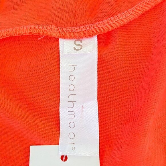 15. Heathmoor Tangerine Color Wrap Long Sleeve Blouse - Picture 4 of 9